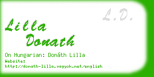 lilla donath business card